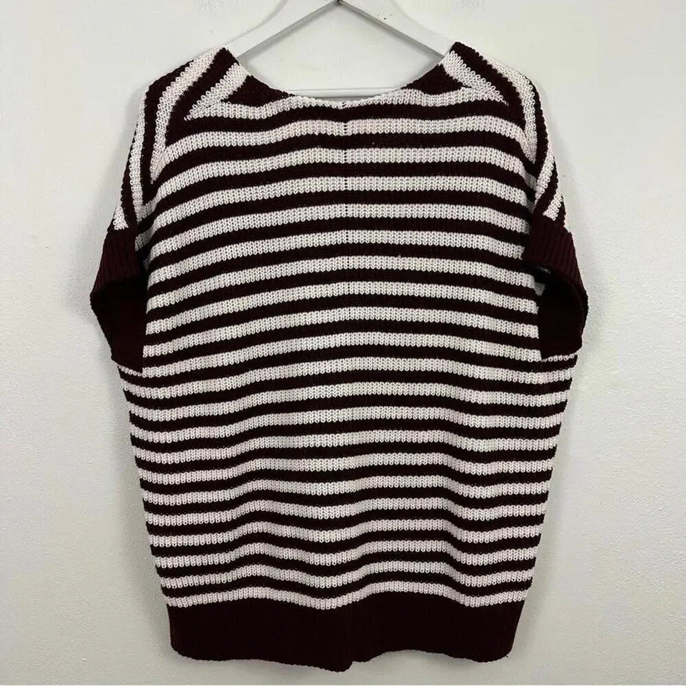 LOFT Striped Poncho Vest Women's Size S